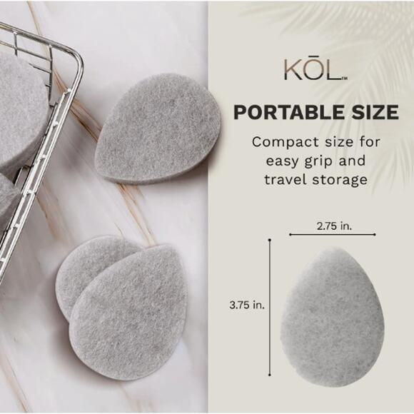 KŌL Charcoal + Vitamin E Exfoliating Facial Cleansing Pads - 5 pack - Picture 4 of 5
